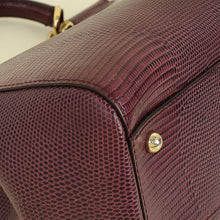 Dolce & Gabbana Burgundy Sicily Iguana Print Medium Bag