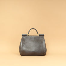 Dolce & Gabbana Dark Gray DG Crystal Medium Sicily Bag
