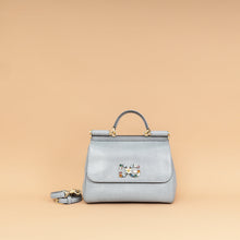 Dolce & Gabbana Light Gray DG Crystal Medium Sicily Bag