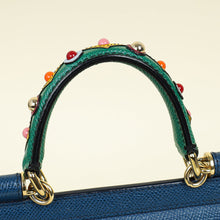 Dolce & Gabbana Blue Studded Handle Sicily Small Bag