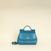 Dolce & Gabbana Blue Sicily Iguana Print Medium Bag