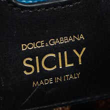 Dolce & Gabbana Blue Sicily Iguana Print Medium Bag