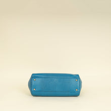 Dolce & Gabbana Blue Sicily Iguana Print Medium Bag