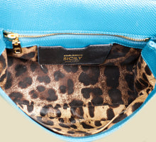 Dolce & Gabbana Blue Sicily Iguana Print Medium Bag