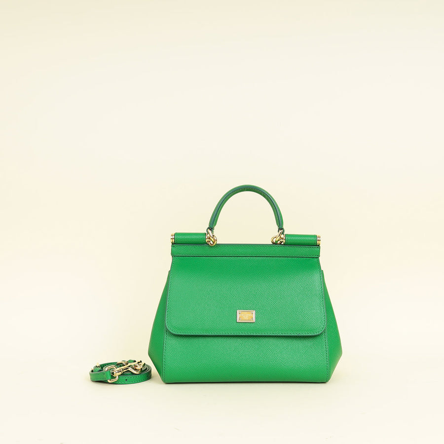 Dolce & Gabbana Green Sicily Small Flap Bag