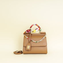 Dolce & Gabbana Brown Sicily Top Handle Bag w/ Scarf