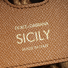 Dolce & Gabbana Brown Sicily Top Handle Bag w/ Scarf