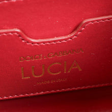 Dolce & Gabbana Burgundy Lizard Embossed Lucia Bag