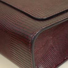 Dolce & Gabbana Burgundy Lizard Embossed Lucia Bag