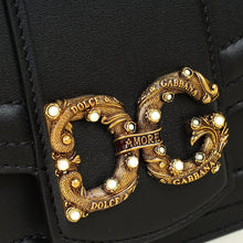 Dolce & Gabbana Black DG Amore Small Flap Chain Bag