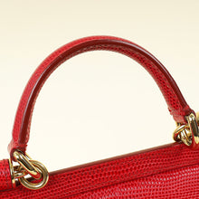 Dolce & Gabbana Red Lizard Sicily Bag