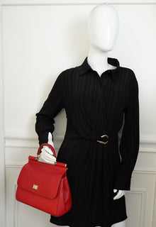 Dolce & Gabbana Red Lizard Sicily Bag