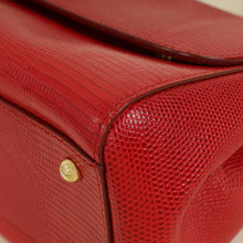 Dolce & Gabbana Red Lizard Sicily Bag