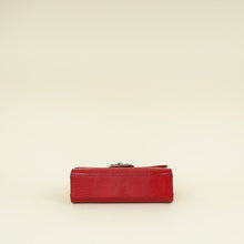 Dolce & Gabbana Red Lizard Millennials Flap Chain Bag