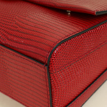 Dolce & Gabbana Red Lizard Millennials Flap Chain Bag