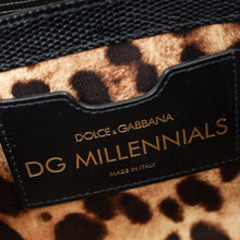 Dolce & Gabbana Black Lizard Embossed DG Millennials Flap Shoulder Bag