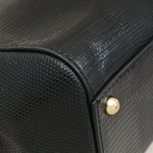 Dolce & Gabbana Black Sicily Am A Star Studs Embellished Iguana Print Medium Bag