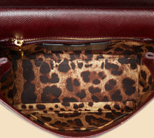 Dolce & Gabbana Bordeaux Lizard Embossed Sicily Medium Bag