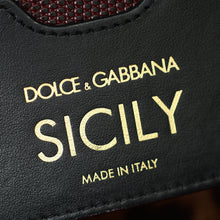 Dolce & Gabbana Bordeaux Lizard Embossed Sicily Medium Bag