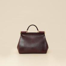 Dolce & Gabbana Bordeaux Lizard Embossed Sicily Medium Bag