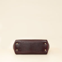 Dolce & Gabbana Bordeaux Lizard Embossed Sicily Medium Bag