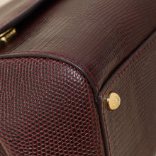 Dolce & Gabbana Bordeaux Lizard Embossed Sicily Medium Bag