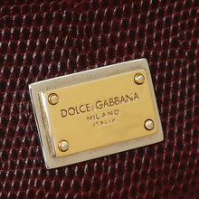 Dolce & Gabbana Bordeaux Lizard Embossed Sicily Medium Bag