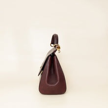 Dolce & Gabbana Bordeaux Lizard Embossed Sicily Medium Bag