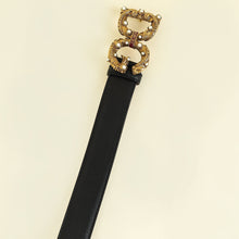 Dolce & Gabbana Black DG Amore Buckle Belt
