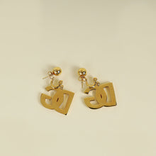 Dolce & Gabbana Gold DG Logo Drop Earrings