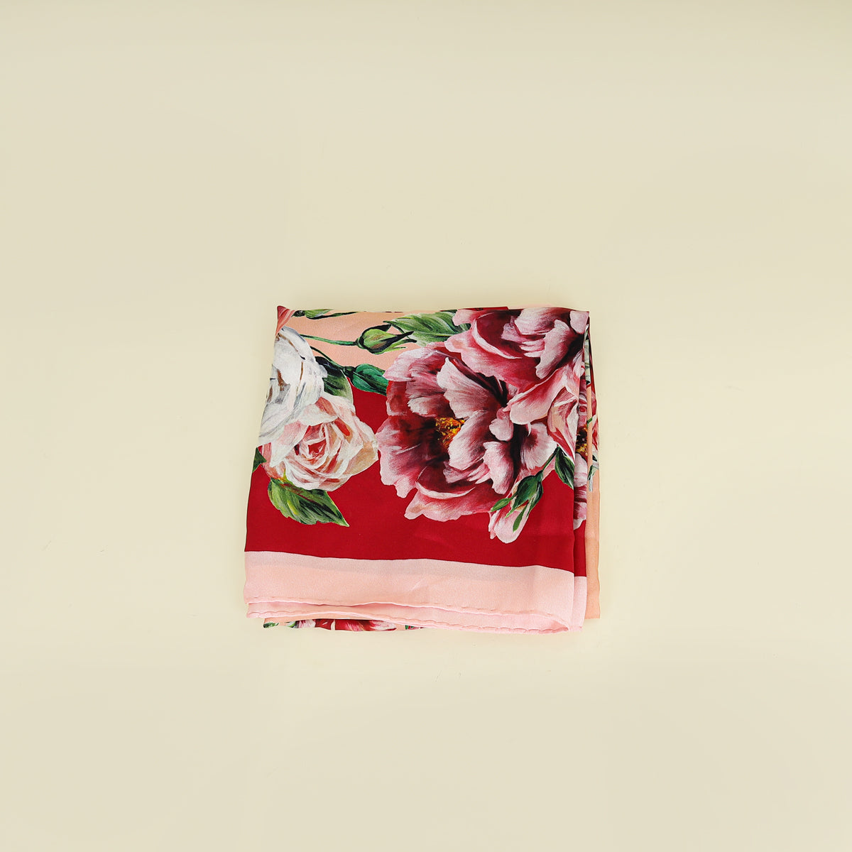 Dolce & Gabbana Multicolor Rose Print Scarf