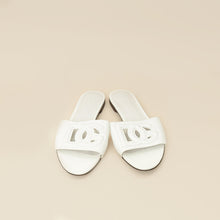 Dolce & Gabbana White DG Logo Cutout Slide Sandal 36