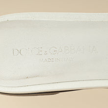 Dolce & Gabbana White DG Logo Cutout Slide Sandal 36