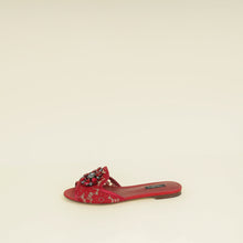 Dolce & Gabbana Red Bellucci Slide Flat Sandals 37.5