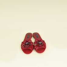 Dolce & Gabbana Red Bellucci Slide Flat Sandals 37.5