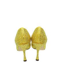 Dolce & Gabbana Yellow Crystal Embellished Pump 38