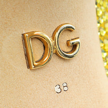 Dolce & Gabbana Yellow Crystal Embellished Pump 38