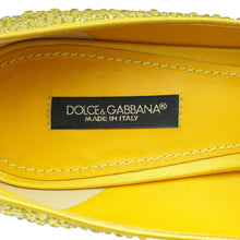Dolce & Gabbana Yellow Crystal Embellished Pump 38