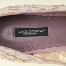 Dolce & Gabbana Lilac Bellucci Crystal Embellished Lace Flat Ballerina 40.5