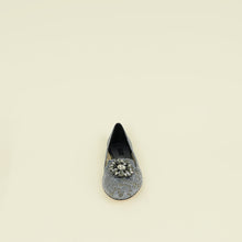 Dolce & Gabbana Grey Bellucci Crystal Embellished Lace Flat Ballerina 40.5