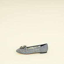 Dolce & Gabbana Grey Bellucci Crystal Embellished Lace Flat Ballerina 40.5