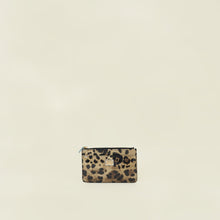 Dolce & Gabbana Bicolor Leopard Print Logo Plaque Medium Zip Card Holder