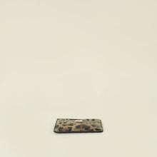 Dolce & Gabbana Bicolor Leopard Print Logo Plaque Medium Zip Card Holder