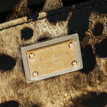 Dolce & Gabbana Bicolor Leopard Print Logo Plaque Medium Zip Card Holder