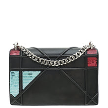 Christian Dior Black Sequins Diorama Flap Medium Shoulder Bag