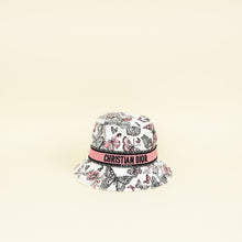 Christian Dior White Multicolor Butterfly Embroidered Bucket Hat