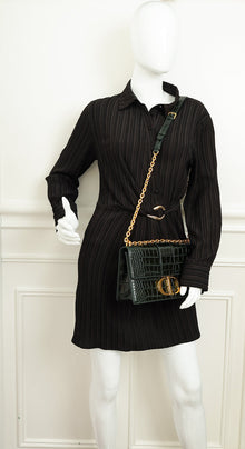 Christian Dior Forest Green Alligator 30 Montaigne Medium Bag