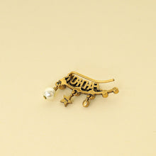Christian Dior Antique Gold J'Adior Crystal Drop Earrings