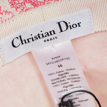 Christian Dior White Pink Toile De Jouy Embroidered Bucket Hat