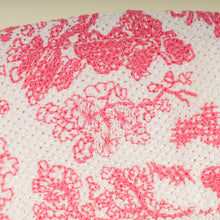 Christian Dior White Pink Toile De Jouy Embroidered Bucket Hat